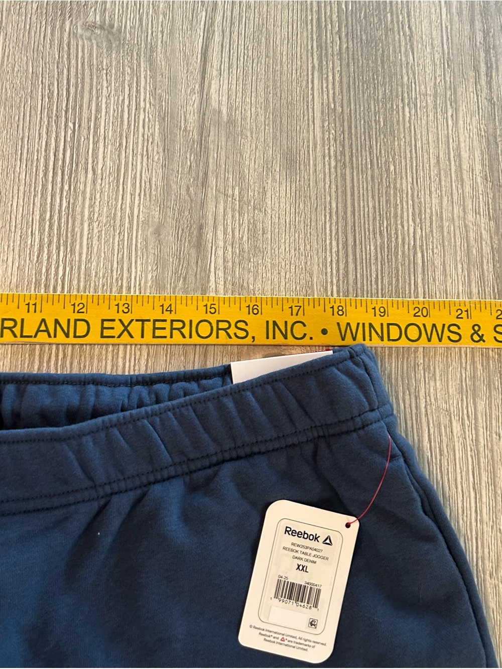 Reebok Men’s Fleece Jogger Sweatpants Denim Blue Size XXL Pockets NEW WITH TAGS. - Picture 7 of 11